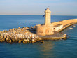 View on the lighthouse and harbor