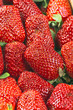 Group of ripe strawberries arranged