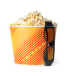 Popcorn and 3d glasses