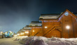 Photo: Ski chalets at night Ski chalets at night