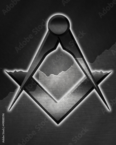 Illustration: Masonic square and compass Masonic square and compass