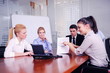 business people in a video meeting