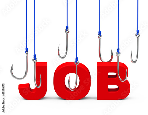 Illustration: Wer angelt sich den JOB? Wer angelt sich den JOB?