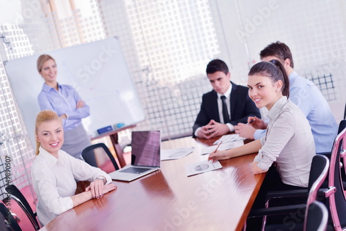 Photo: business people in a meeting at office business people in a meeting at office