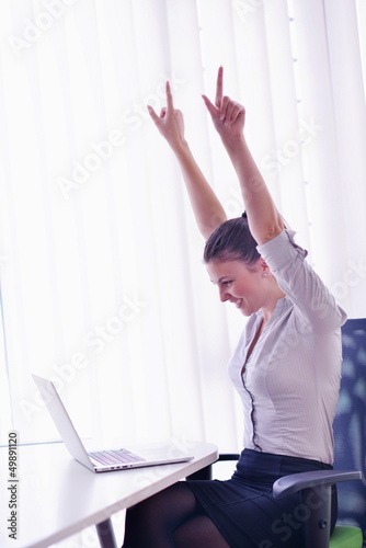 Photo: business woman at office business woman at office