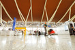 interior of the modern architectural in shanghai airport. interior of the modern architectural in shanghai airport.