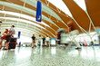 interior of the modern architectural in shanghai airport. interior of the modern architectural in shanghai airport.