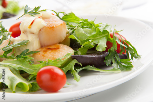 Photo: Scallop Salad With Saffron Dressing Scallop Salad With Saffron Dressing