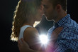 Romantic kiss