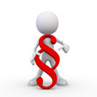 3D Minimalistic Person - Pointing At A Paragraph