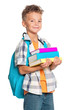 Boy with books