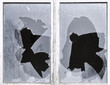 glas, bruch, scherbe, eingeschlagen, fenster