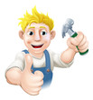 Cartoon carpenter or construction guy