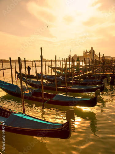 Photo: Grand Canal at sunset, Venice, Italy. Grand Canal at sunset, Venice, Italy.