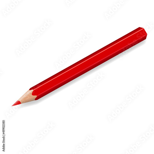 Vector: Buntstift, rot Buntstift, rot