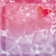 Hintergrund mit Rahmen getupft und Herzen - Liebe