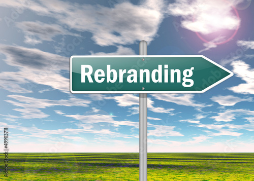 Illustration: Signpost "Rebranding" Signpost "Rebranding"