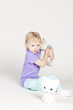 Foto: little girl with toys little girl with toys