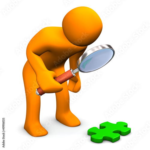 Illustration: Manikin Loupe Green Puzzle Manikin Loupe Green Puzzle