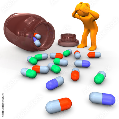 Illustration: Pills Addiction Pills Addiction