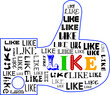 I like button o. icon, social networks concept