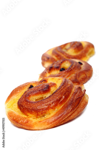 Photo: Fresh tasty buns with raisins Fresh tasty buns with raisins