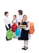 Happy school kids group