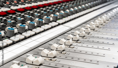 Photo: Professional mixer in recording studio Professional mixer in recording studio