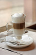 Latte in a cafe