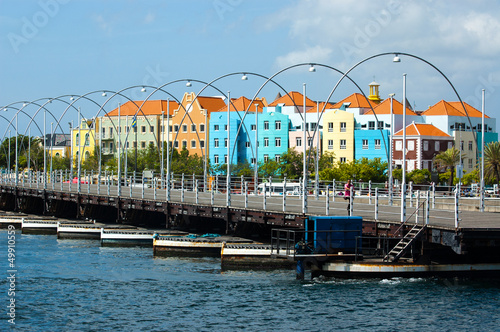 Photo: Bridge with colorful buidlings Bridge with colorful buidlings
