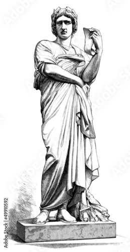 Illustration: Ancient Roman Statue : Patrician Ancient Roman Statue : Patrician