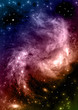 Illustration: galaxy in a free space galaxy in a free space