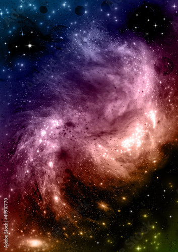 Illustration: galaxy in a free space galaxy in a free space