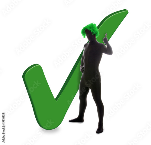 Illustration: Zentai –Morphsuit – OK Zeichen Zentai –Morphsuit – OK Zeichen