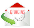 Thank You gratitude card envelope in spanish