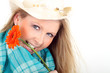 Cowboyhut und Blume