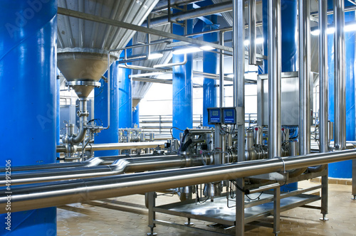 Photo: Workshop of modern brewer factory Workshop of modern brewer factory