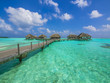 Water bungalows in paradise