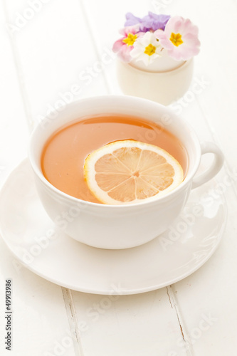 Photo: cup of tea with lemon cup of tea with lemon