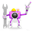 The left hand Holding a Spanner Engineer Purple Camera Character