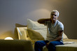 Mature man in bed