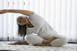 Mature woman doing yoga