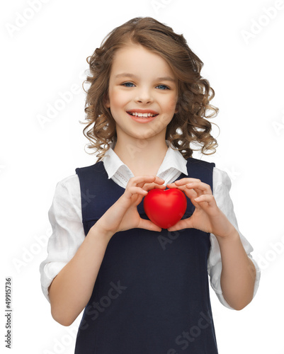 Photo: girl with small heart girl with small heart