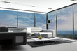 canvas print picture - Mountain Loft with Landscape View | Interior Architecture