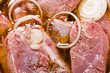 Marinating veal meat
