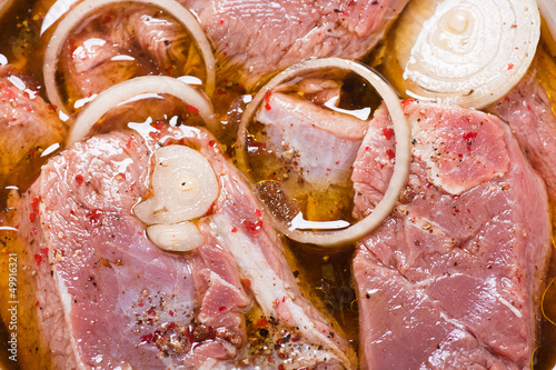 Photo: Marinating veal meat Marinating veal meat