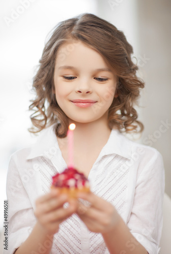Photo: girl with cupcake girl with cupcake