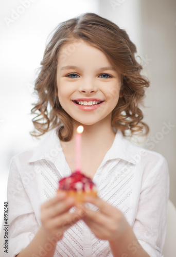 Photo: girl with cupcake girl with cupcake