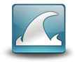 Light Blue 3D Effect Icon "Tsunami"