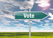Signpost "Vote"